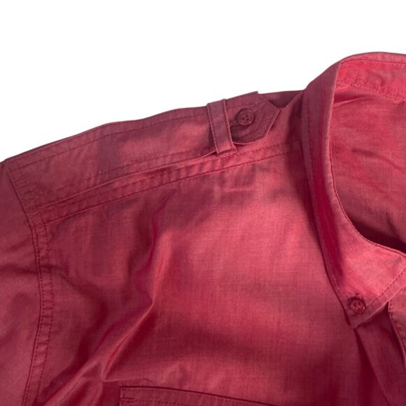 Ecko Unltd Chambray Short Sleeve Shirt Mens 3XL Red New - Picture 5 of 11